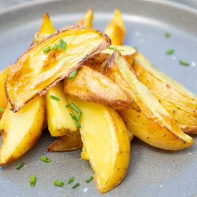 Oven-fried Potato spears Tray